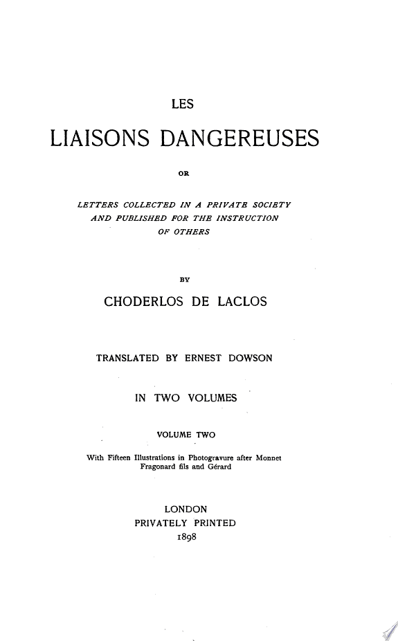 Couverture de Les Liaisons Dangereuses