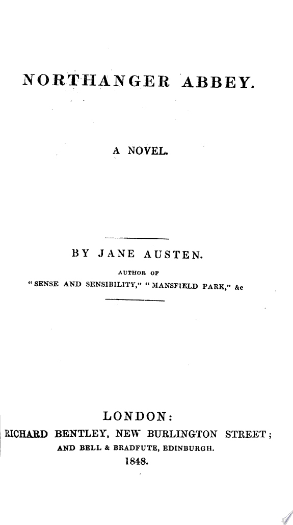 Couverture de Northanger Abbey