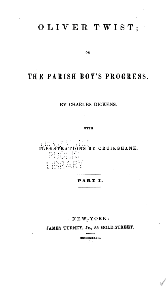 Couverture de Oliver Twist, Or, The Parish Boy's Progress